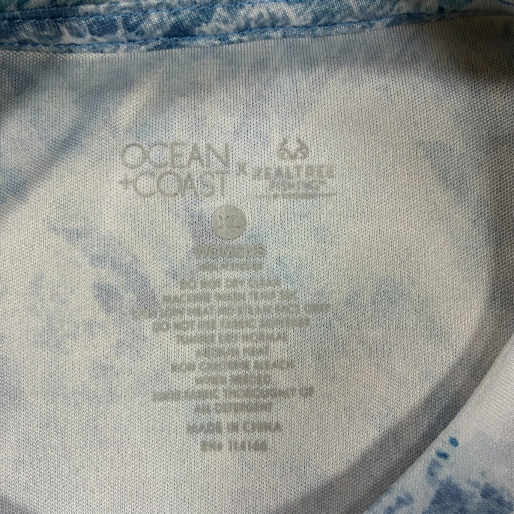 Ocean Coast Realtree Womens XL Performance Fishing Shirt Blue Long Sleeve UV - Picture 3 of 8